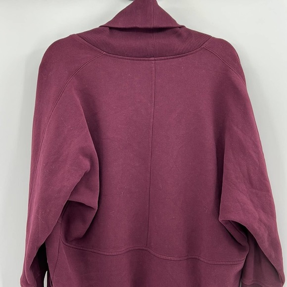 Woolrich Slouchy Oversized Sweatshirt Cardigan - Fig - Medium - Picture 7 of 7